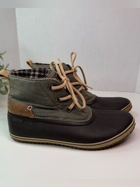 Sperry Top-Sider Schooner 3-Eye Duck Boot Women's Size 11M Rubber Wool Plaid